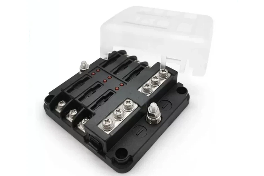 pl34174337-6way176gmarinefuseblockwithnegativebusledindicator1216awg pl34174337-6way176gmarinefuseblockwithnegativebusledindicator1216awg