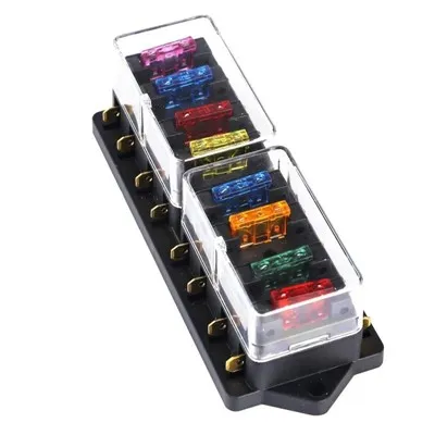 Automotive 8 Circuits Blade Fuse Block For Cars