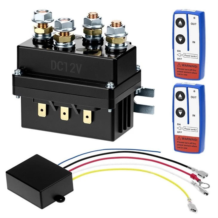 Wireless Remote Control Winch Kit 12V 500A Winch Solenoid Relay Contactor For 4x4 Vehicles