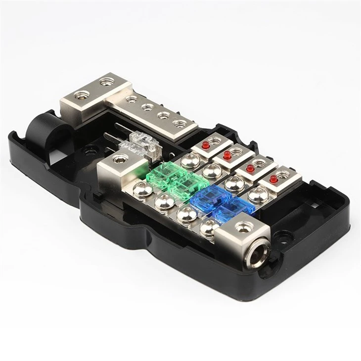 4 Way ANS AFS Fuse Holder With LED Light For Car Audio Modification best