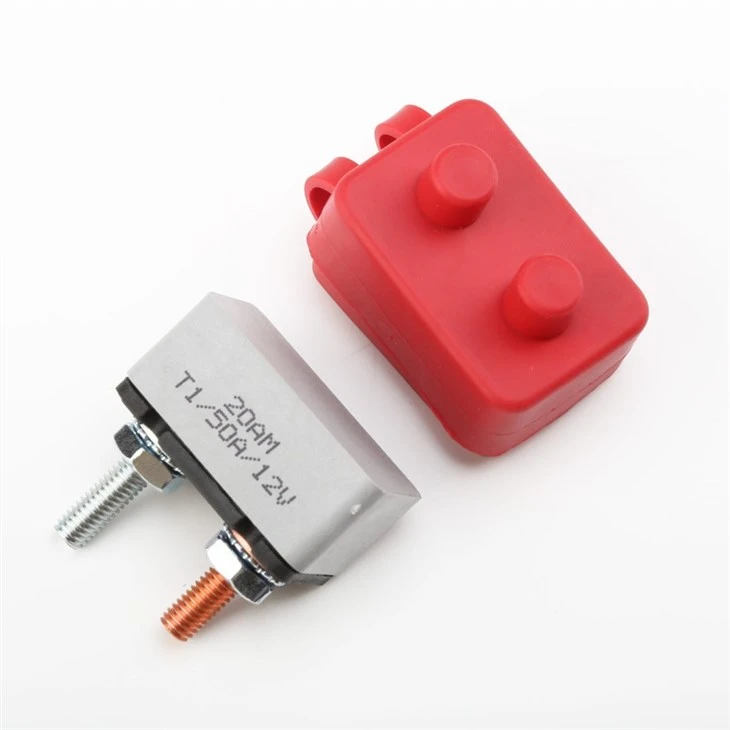 E5 Series Circuit Breaker With Dual Stud Bolt Battery Fuse Red Nylon Cover For Trolling Motor factory