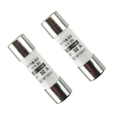 16A 32A 10x38mm RT18-32 Solar Photovoltaic Cylindrical Ceramic Fuse 1000V DC For Power Energy System