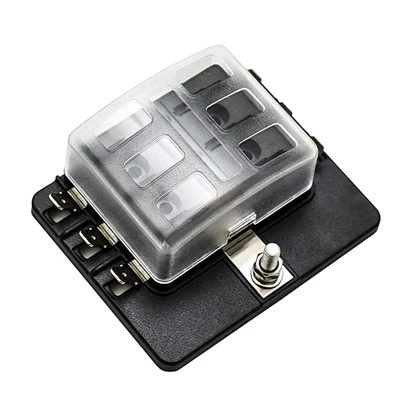 6-Way LED Illumination Automotive Inline Blade Fuse Holder