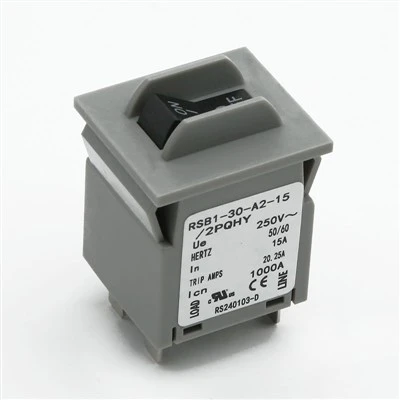RSB1 2 Pole Toggle AC DC Hydraulic Magnetic Circuit Breaker 15A 60A 80VDC 250V