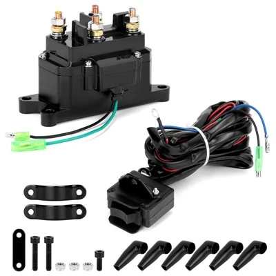 Winch Solenoid Relay Contactor 12V 250A Rocker Thumb Switch Kit For Boat 63070 62135